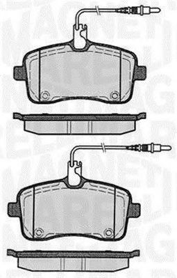 MAGNETI MARELLI 363916060376 -  Комплект тормозных колодок, дисковый тормоз